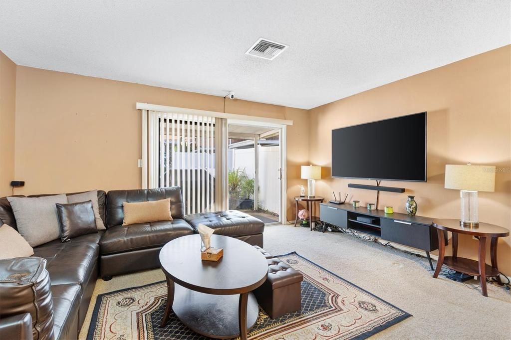 LIVING ROOM VIEW LOOKING TO OUTDOOR PORCH