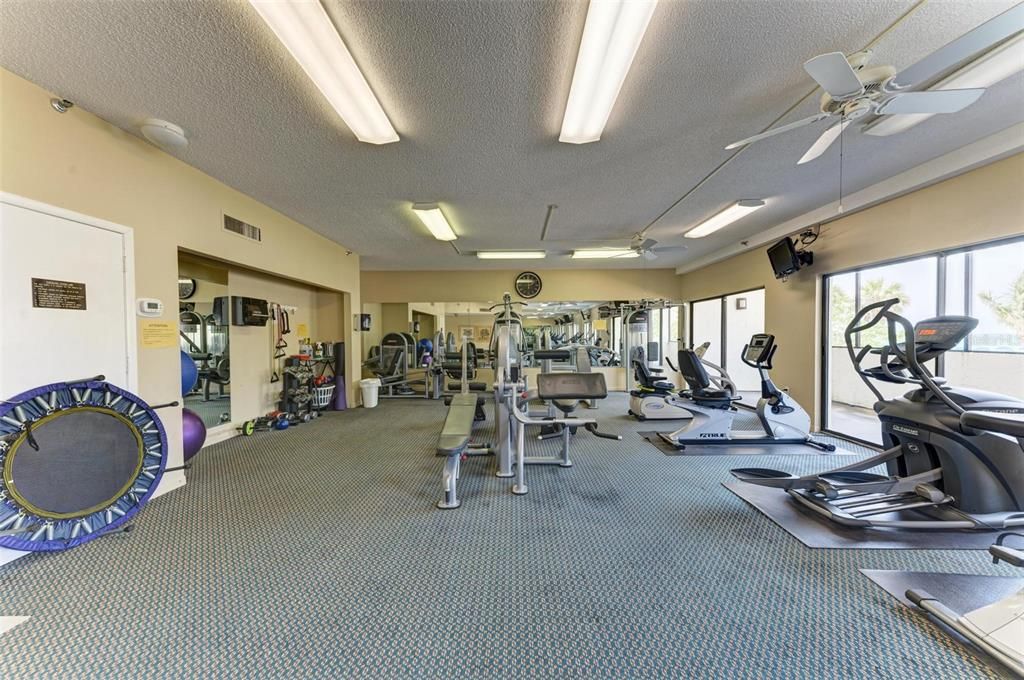 Well equipped fitness center