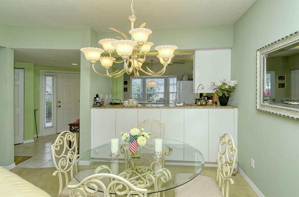 Dining area, foyer, kitchen