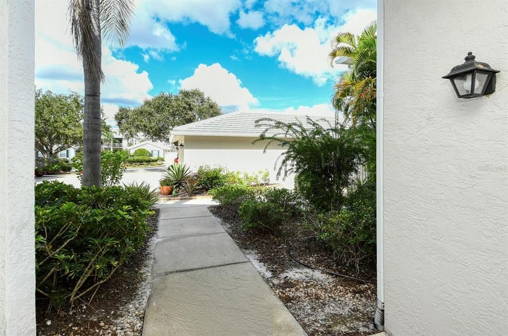 Walkway to garage