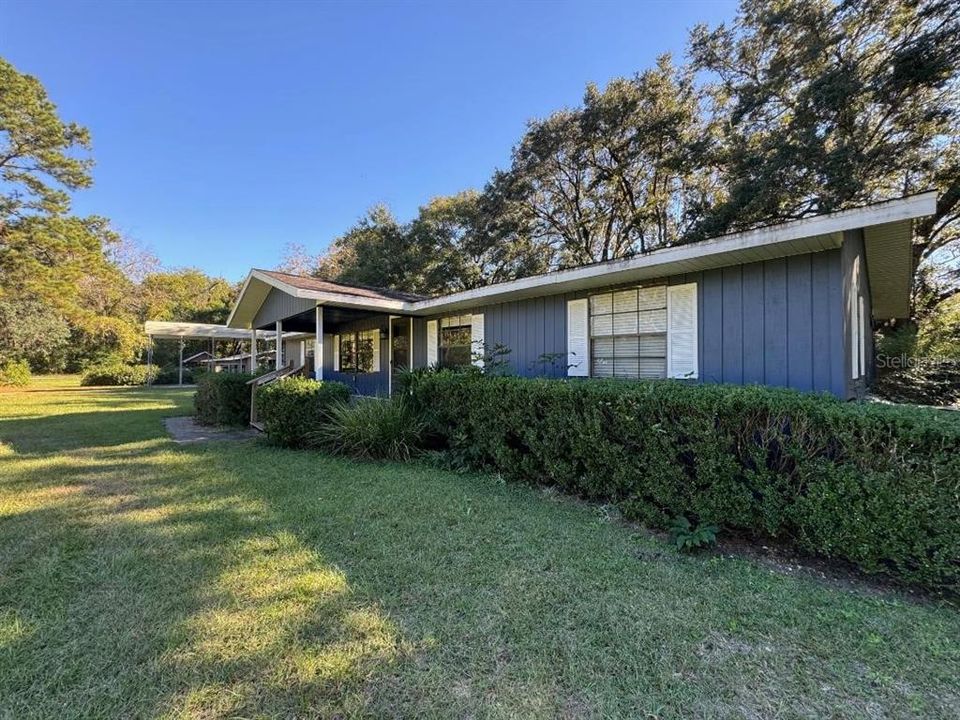 Front yard of the property