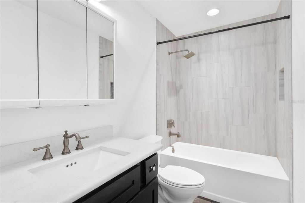 Guest Bathroom with Tub and Shower Combo