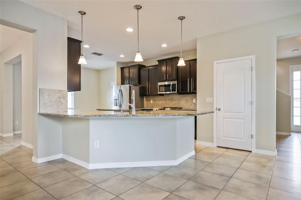 Kitchen with Granite Bar