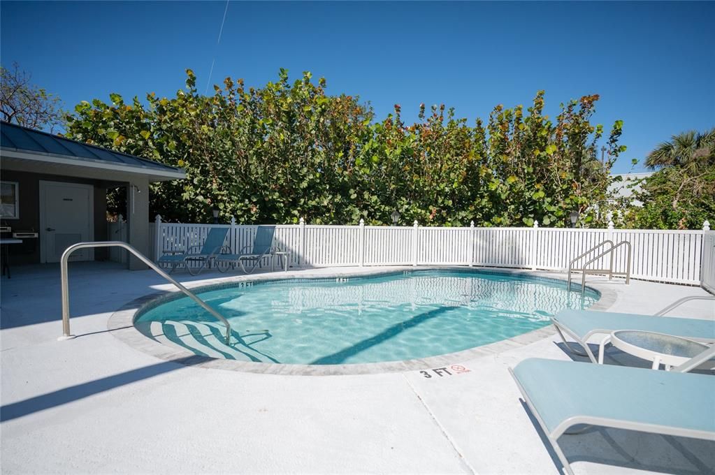 Lounge in the Florida sun before taking a dip in the heated pool