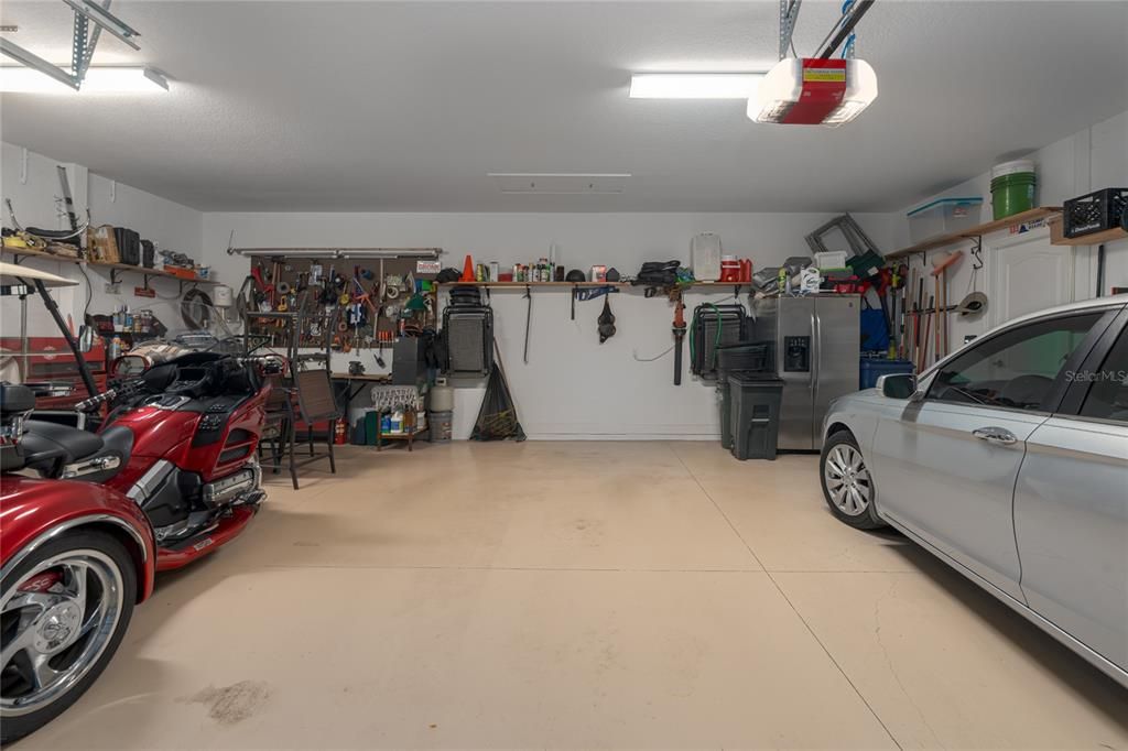 Workbench area in garage