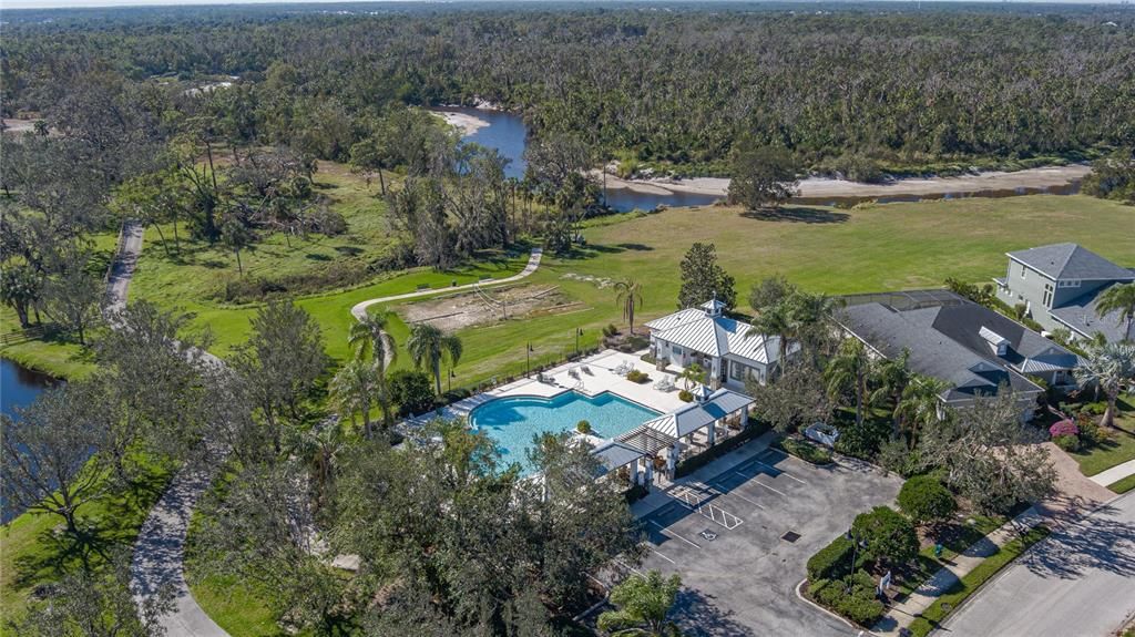 Manatee River, walking trails, community pool