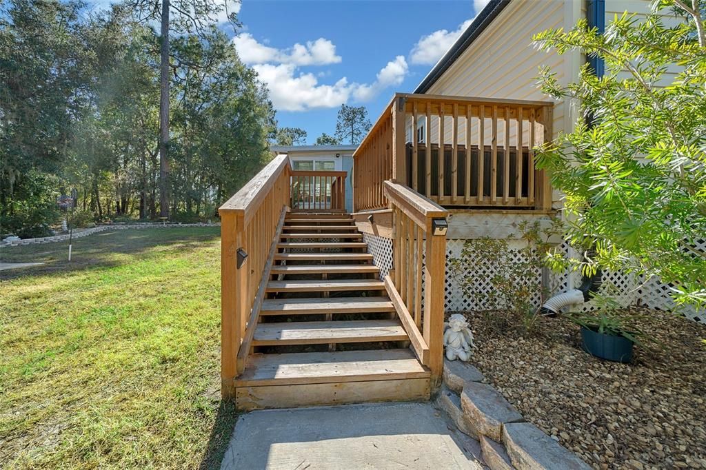 Rear Steps to Garage