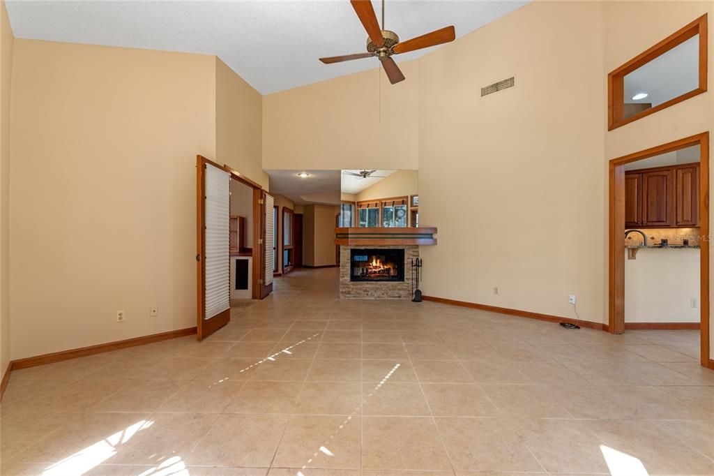 Family Room off Kitchen and Entry Foyer