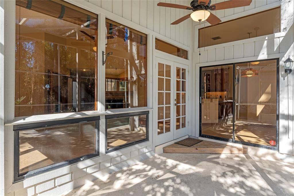 French Doors from Family Room, Sliding Door from Kitchen/Nook