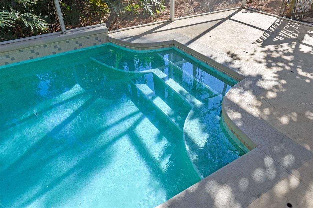 Steps into Pool