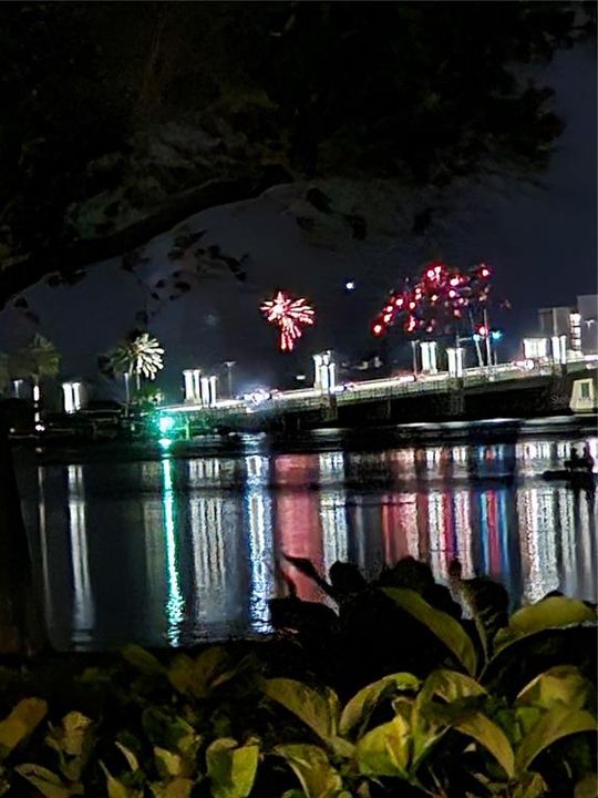 VIEW OF JULY 4TH FIRE WORKS FROM THE HOME