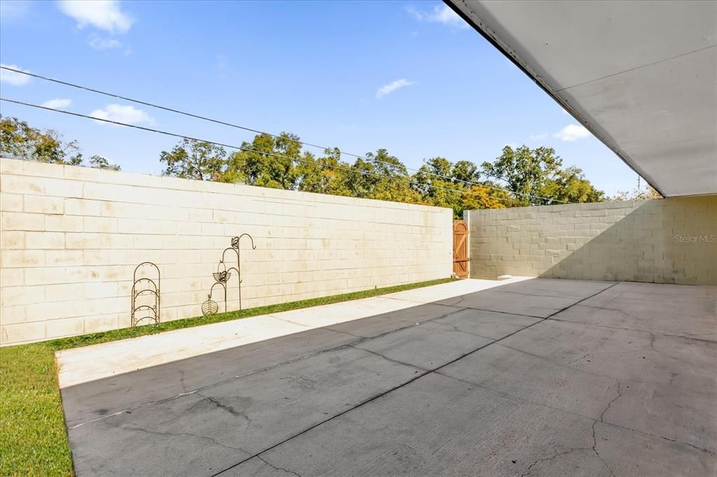 Private Back Patio (Grass Virtually Added)