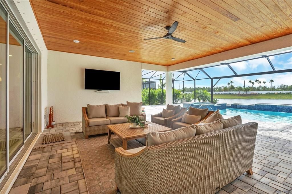 Lanai Living Area + Outdoor TV