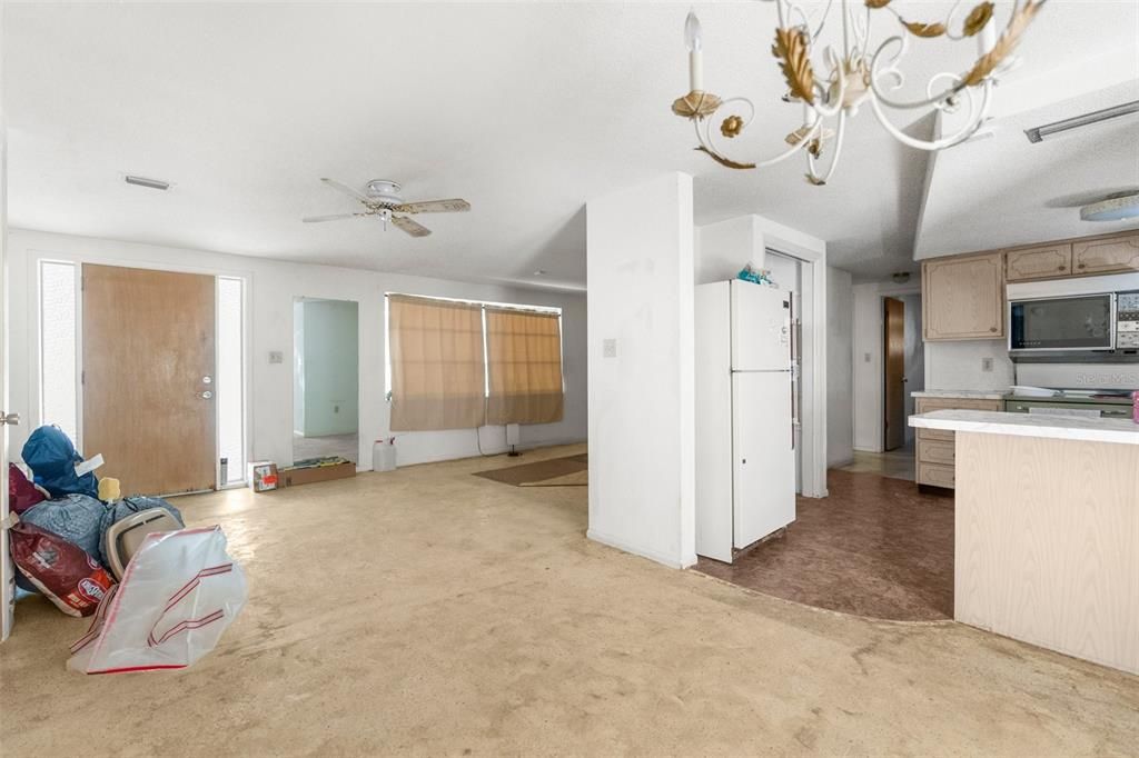 Dining Room looking into Kitchen/Living Room