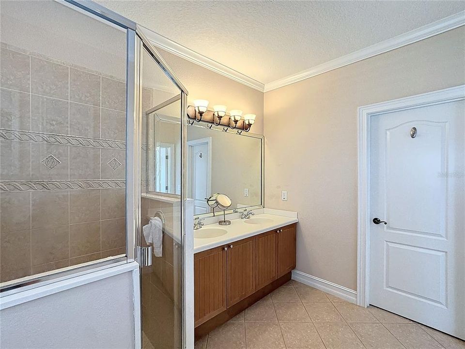 Not only will you have the relaxing tub in the ensuite bathroom, but you will have a shower stall and double sinks.