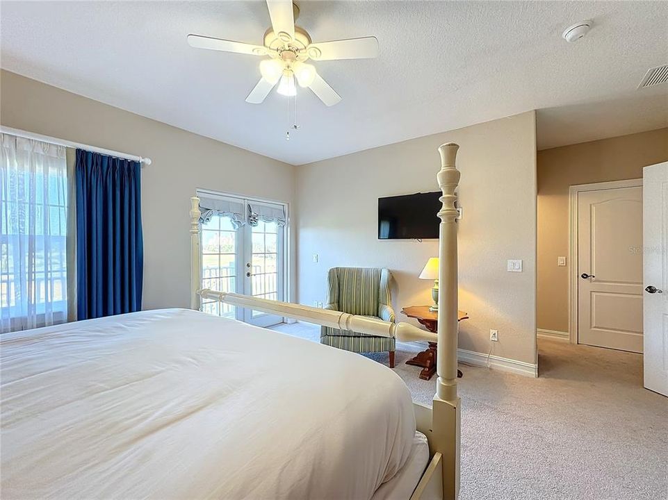 Another view of the bedroom looking toward the ensuite bathroom.