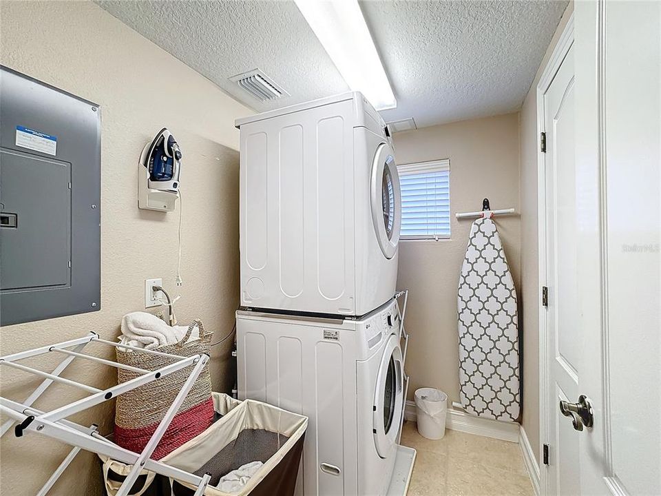 The laundry room is located on the second floor...a perfect place for all the laundry to end up for convenience of all three floors.