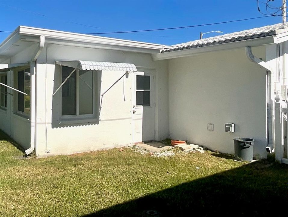 Door off family room-you could add a patio