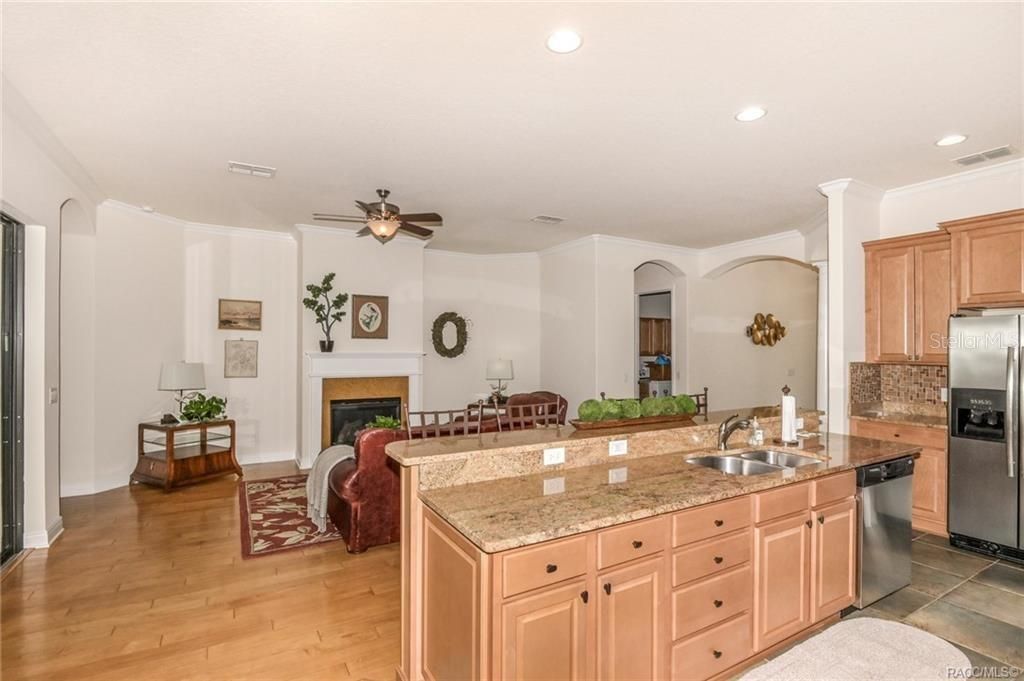 kitchen looking into family room