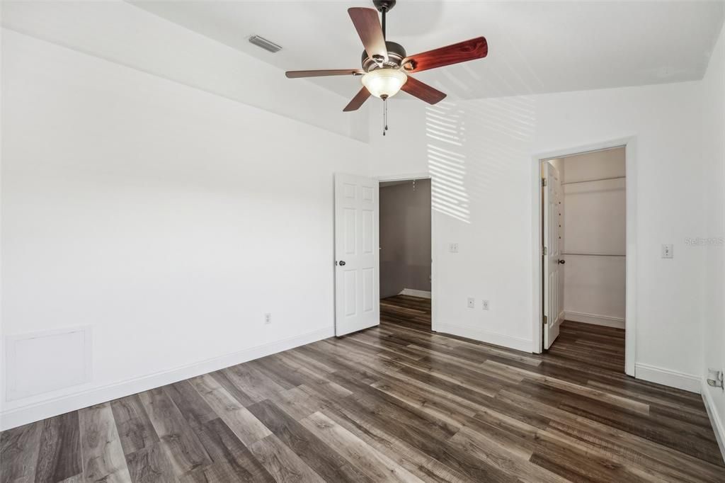 Bedroom 2 with walk-in closet.