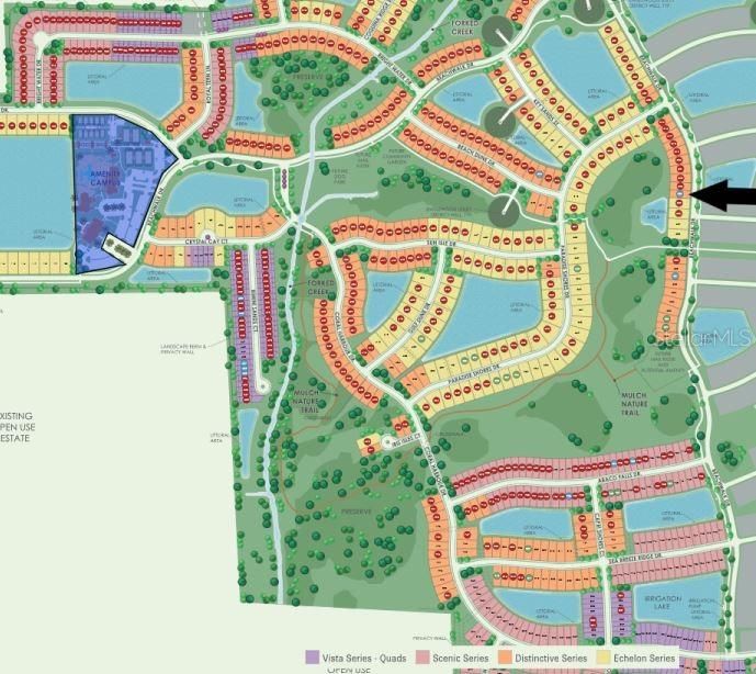 Site map: Lot 524 - Front & back water views