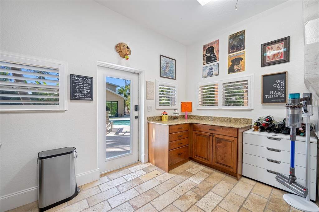 Utility Mudroom to backyard