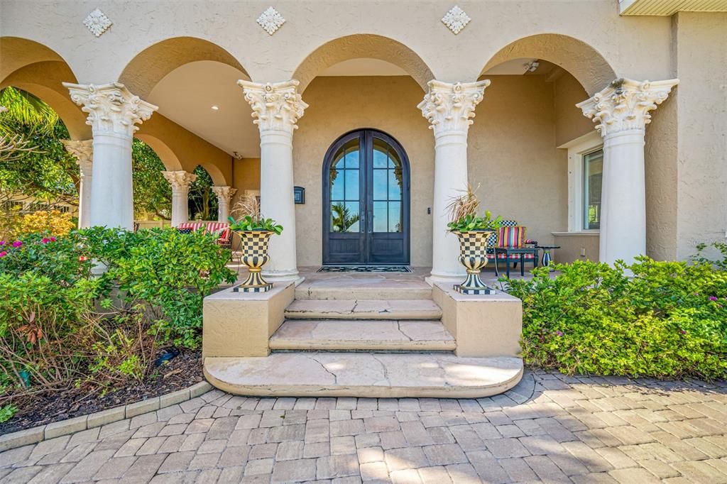 Captivating front steps and verandah