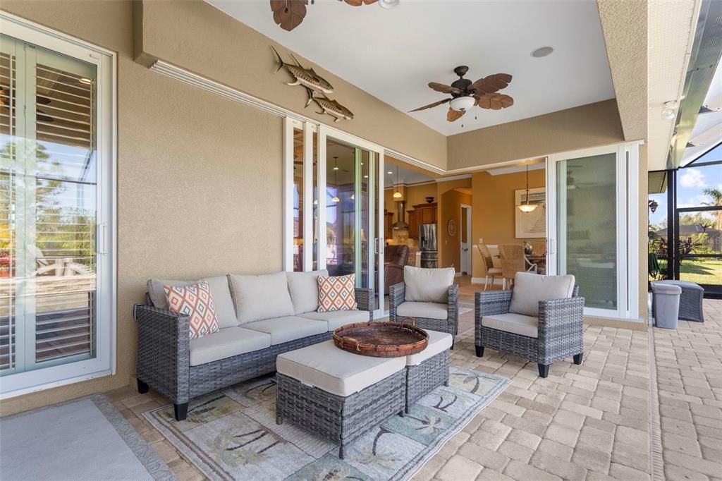 Large covered patio area