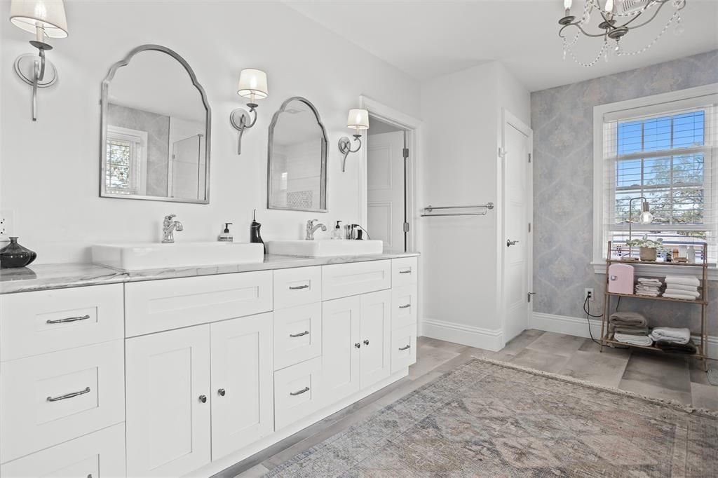 Primary Bathroom With Double Sinks