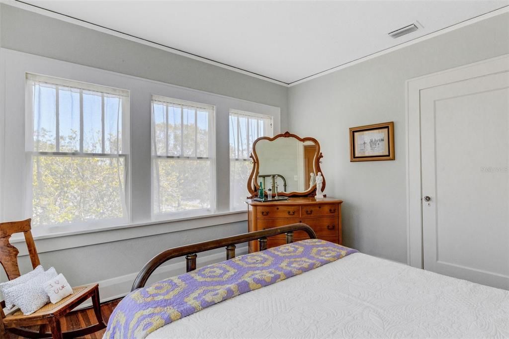 These windows face north and west; every bedroom is a corner bedroom!