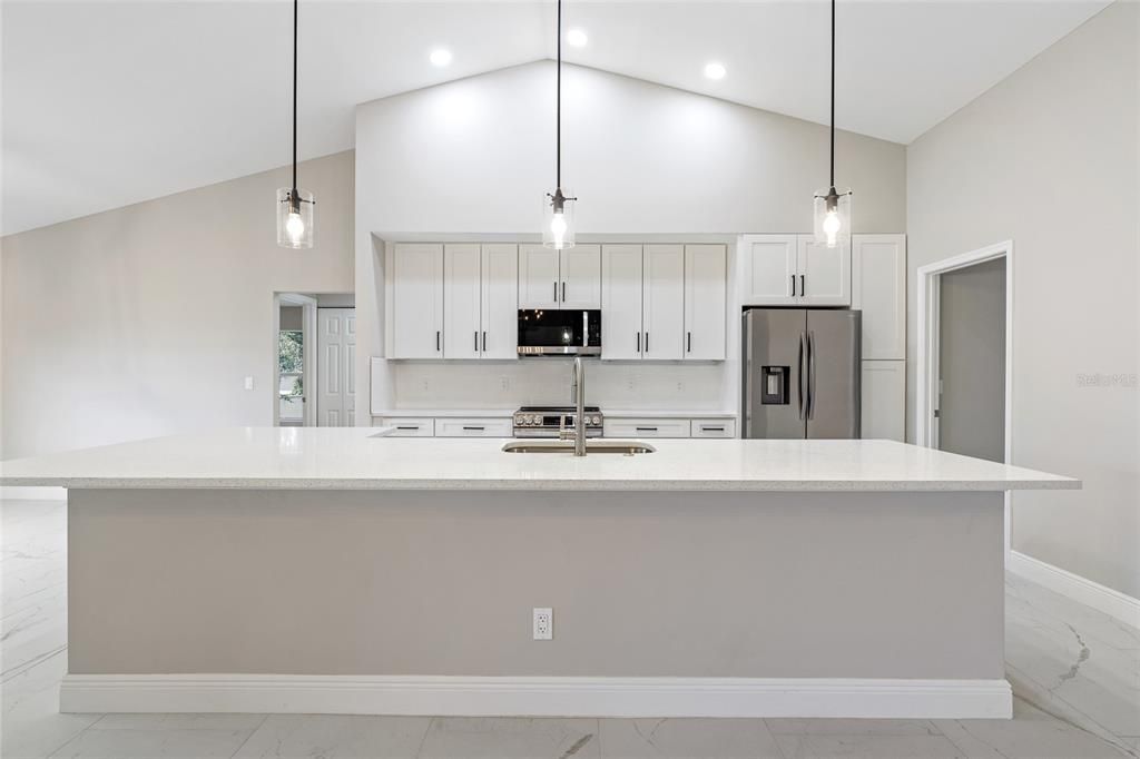 Oversized kitchen island