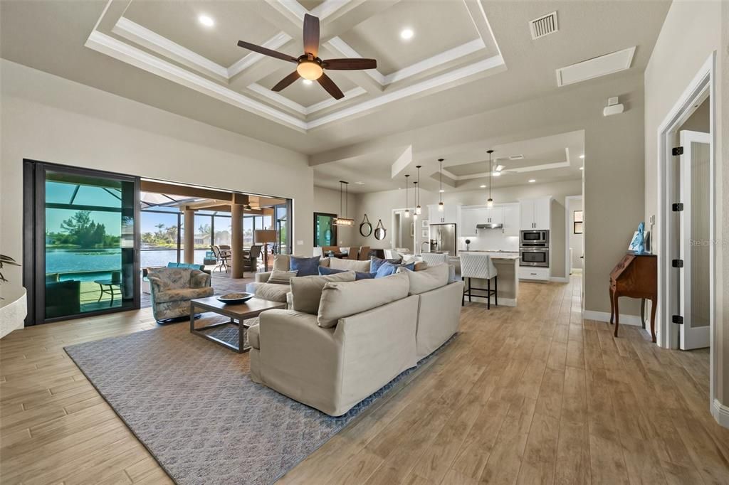 Living room overlooking the lanai