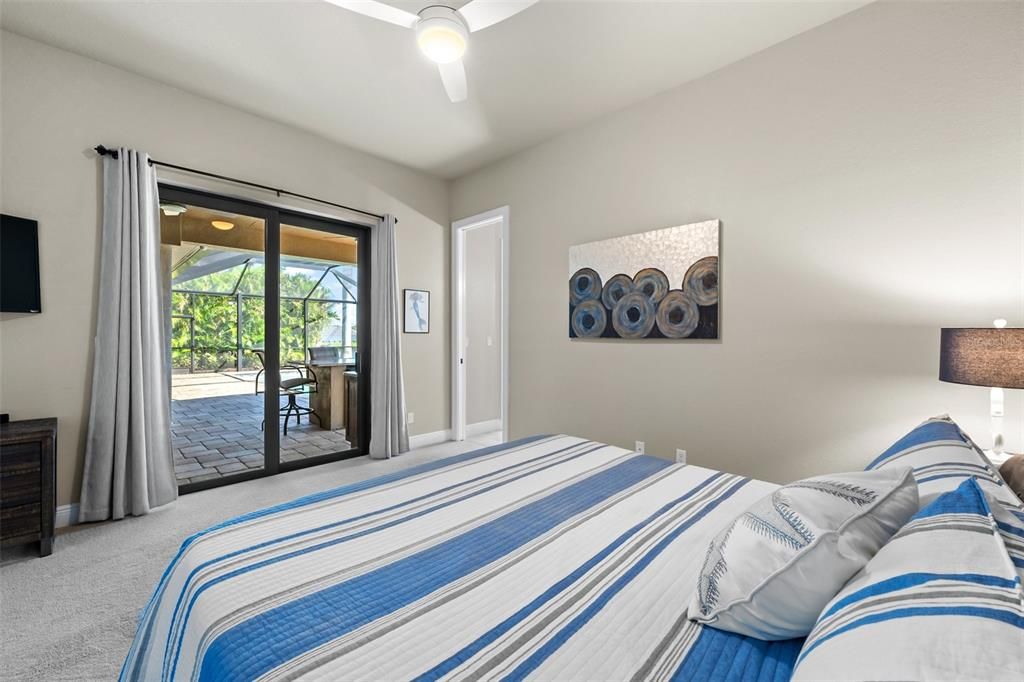 Bedroom 2 overlooking the pool