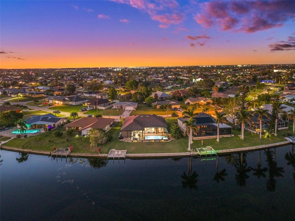 Aerial Twilight View