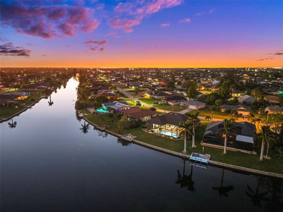 Aerial Twilight View