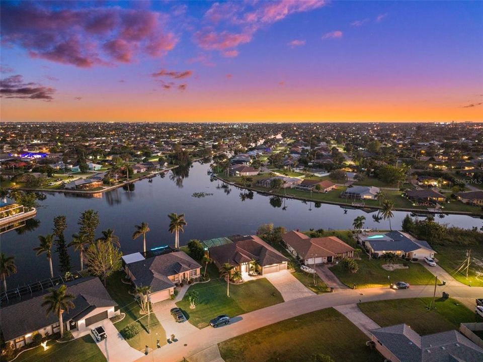 Aerial Twilight View