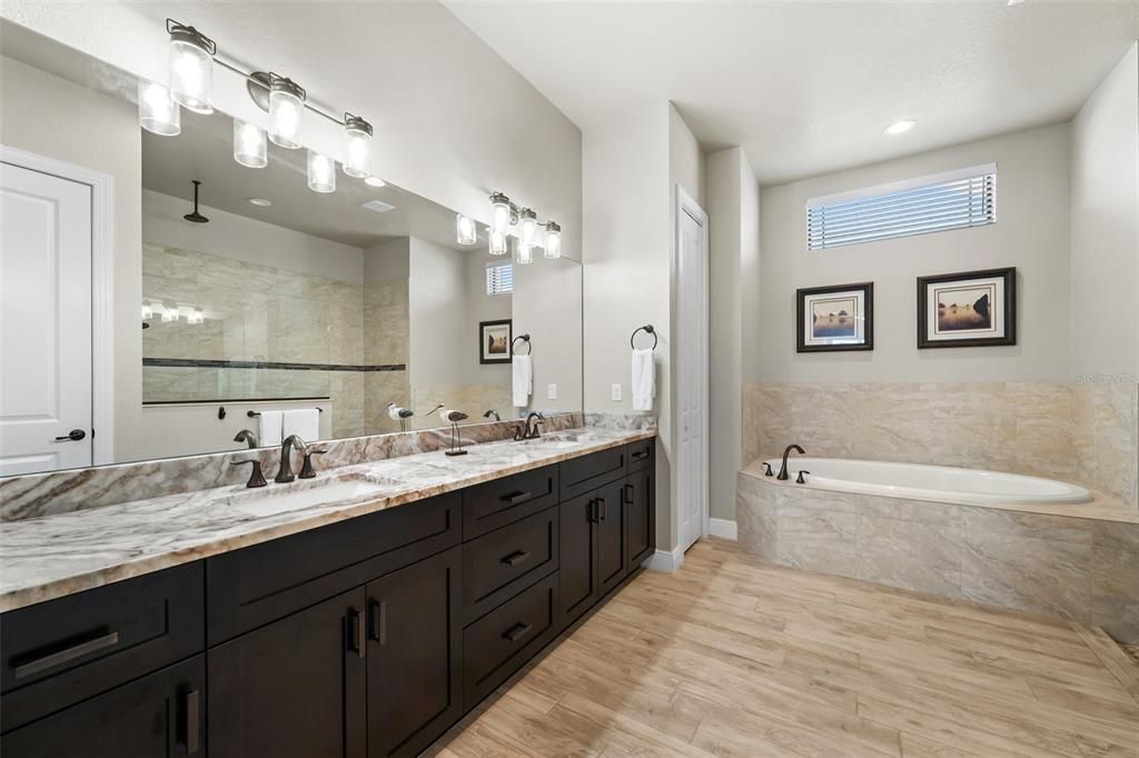 Master Bath with dual sinks