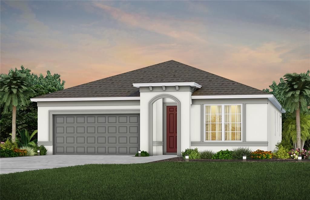 Exterior Design. Artistic rendering for this new construction home. Pictures are for illustrative purposes only. Elevations, colors and options may vary.