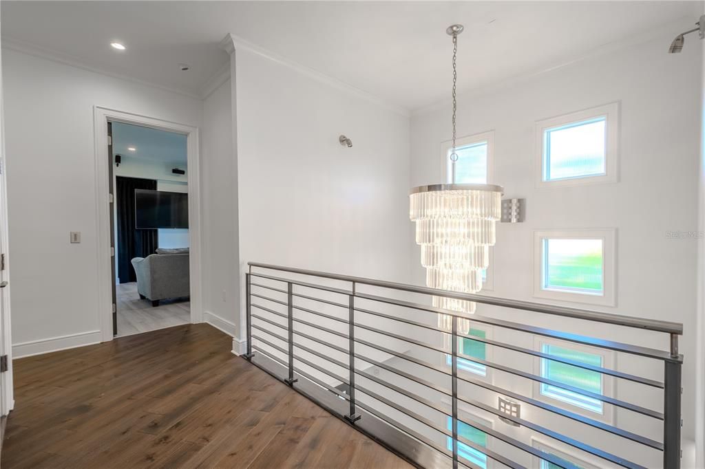 Upstairs landing with view of foyer below.