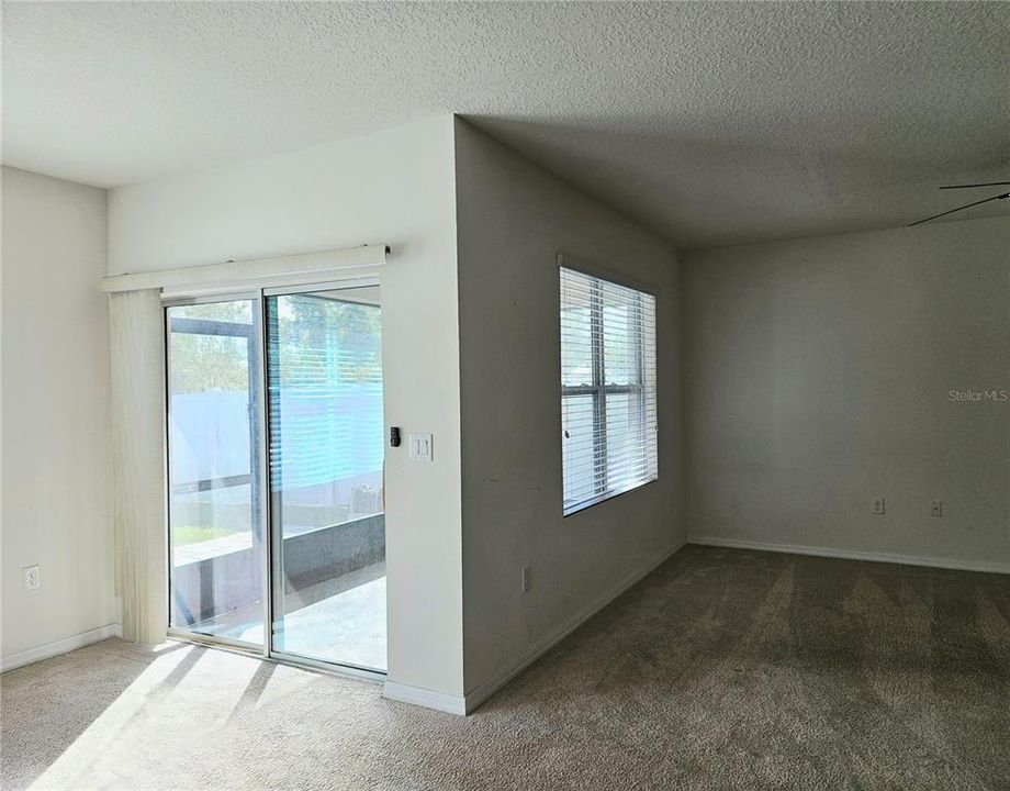 Patio sliding door from dining room