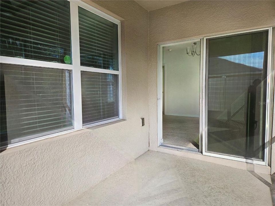 Patio sliding door from dining room