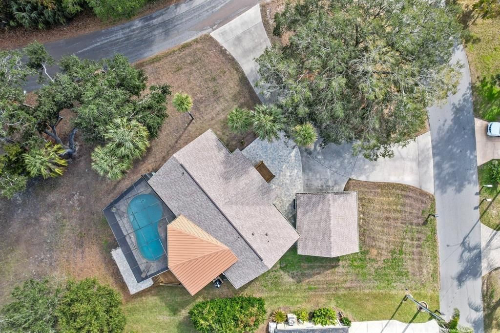 Aerial view of house