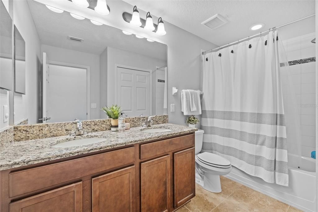 Spacious guest bath