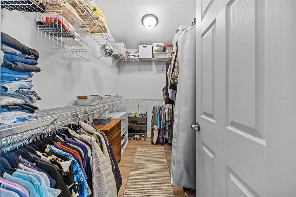 Large walk-in closet in primary suite