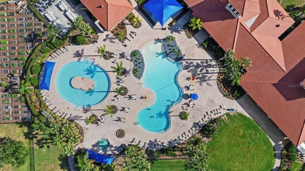 Aerial View of Community Pool