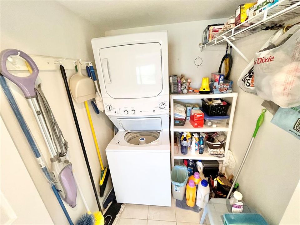 Indoor laundry closet