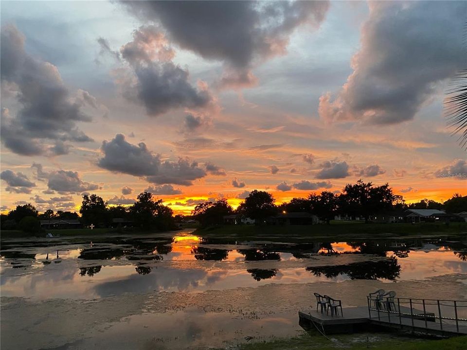 Beautiful sunset from back patio