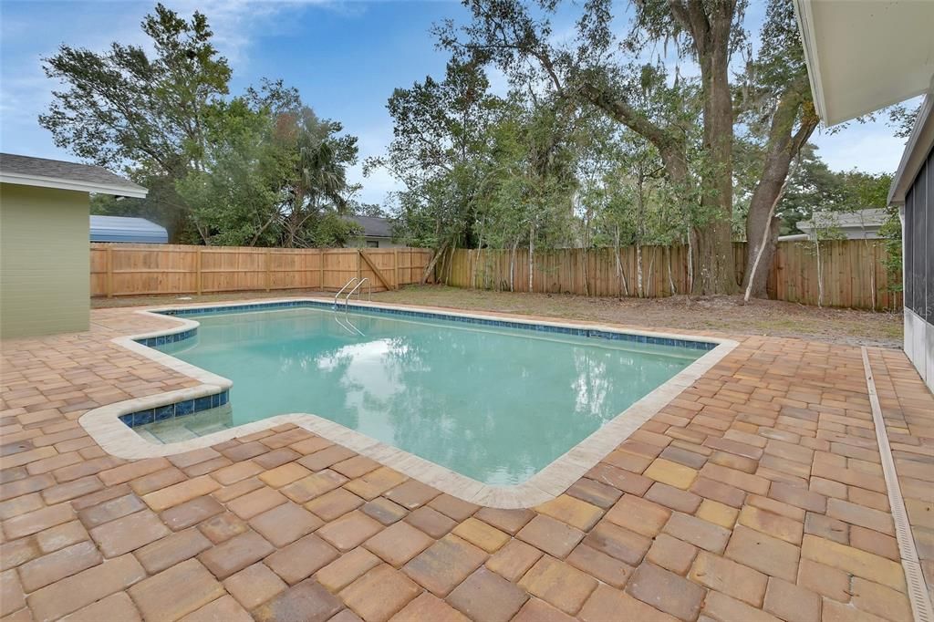 pool looking near sliding door