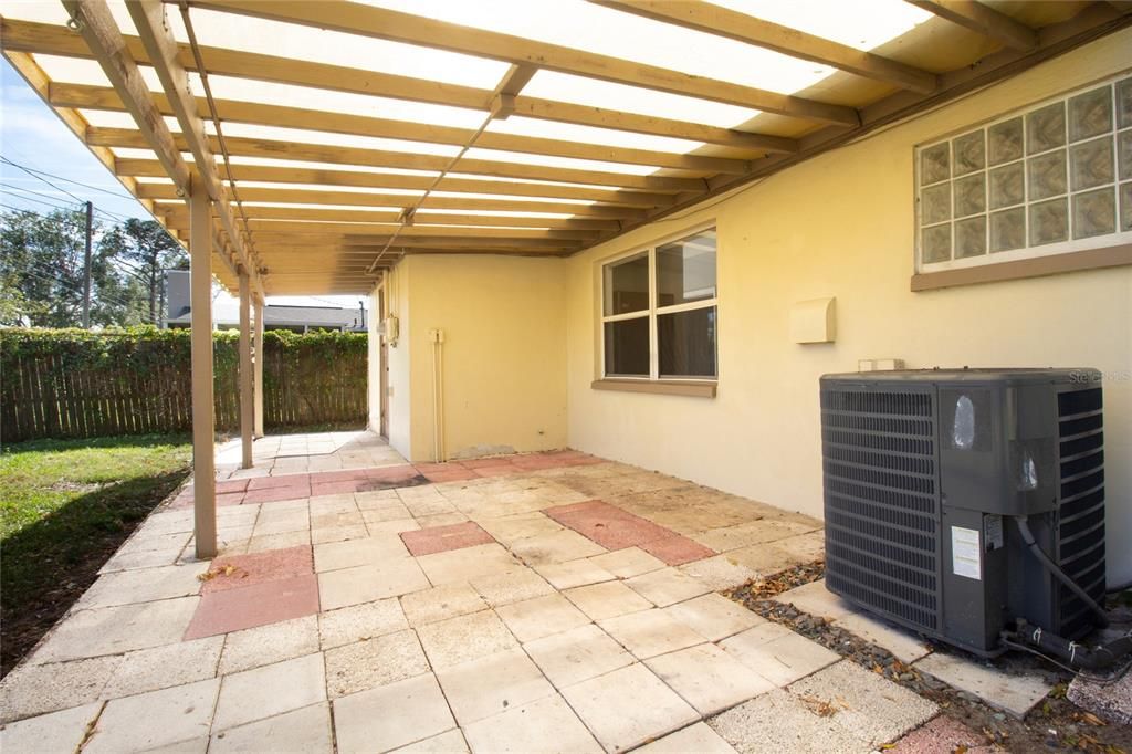 Covered back patio