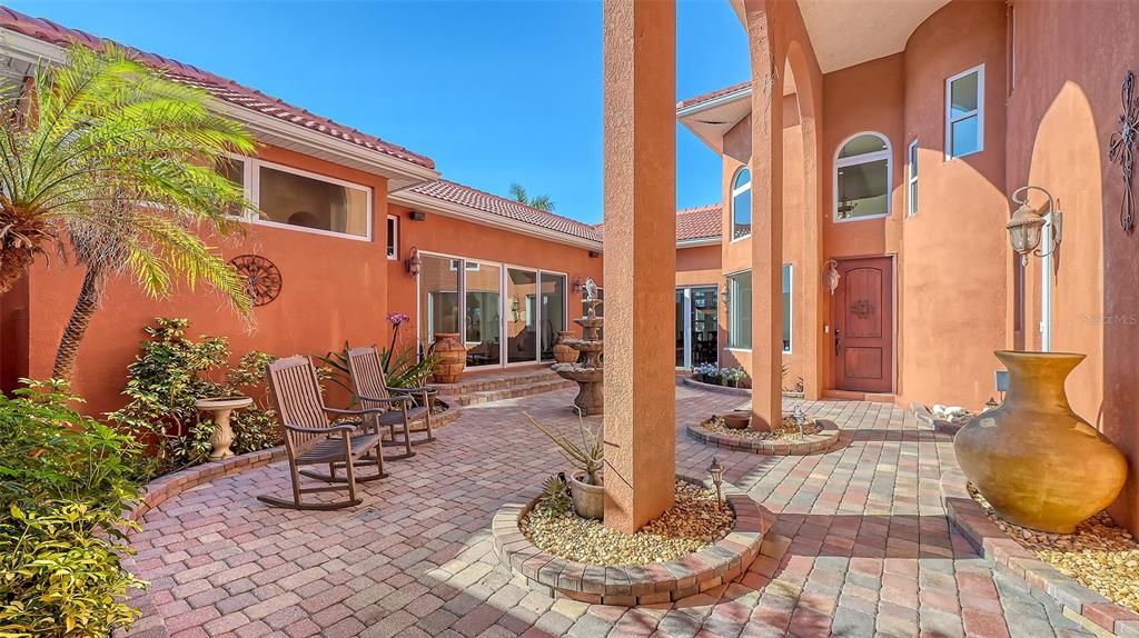 Courtyard as you come thru door from circular driveway.